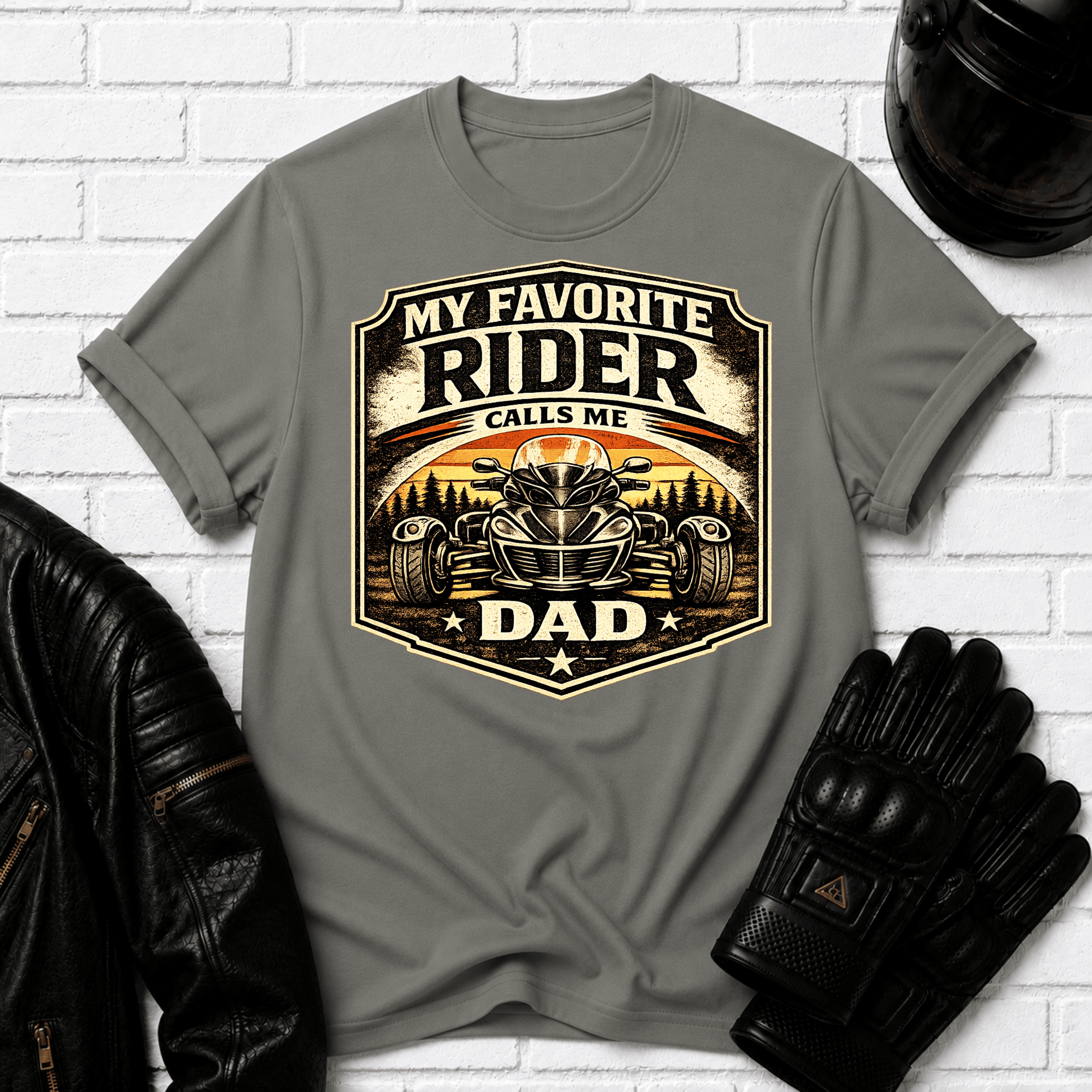 Rider Dad Badge T-Shirt