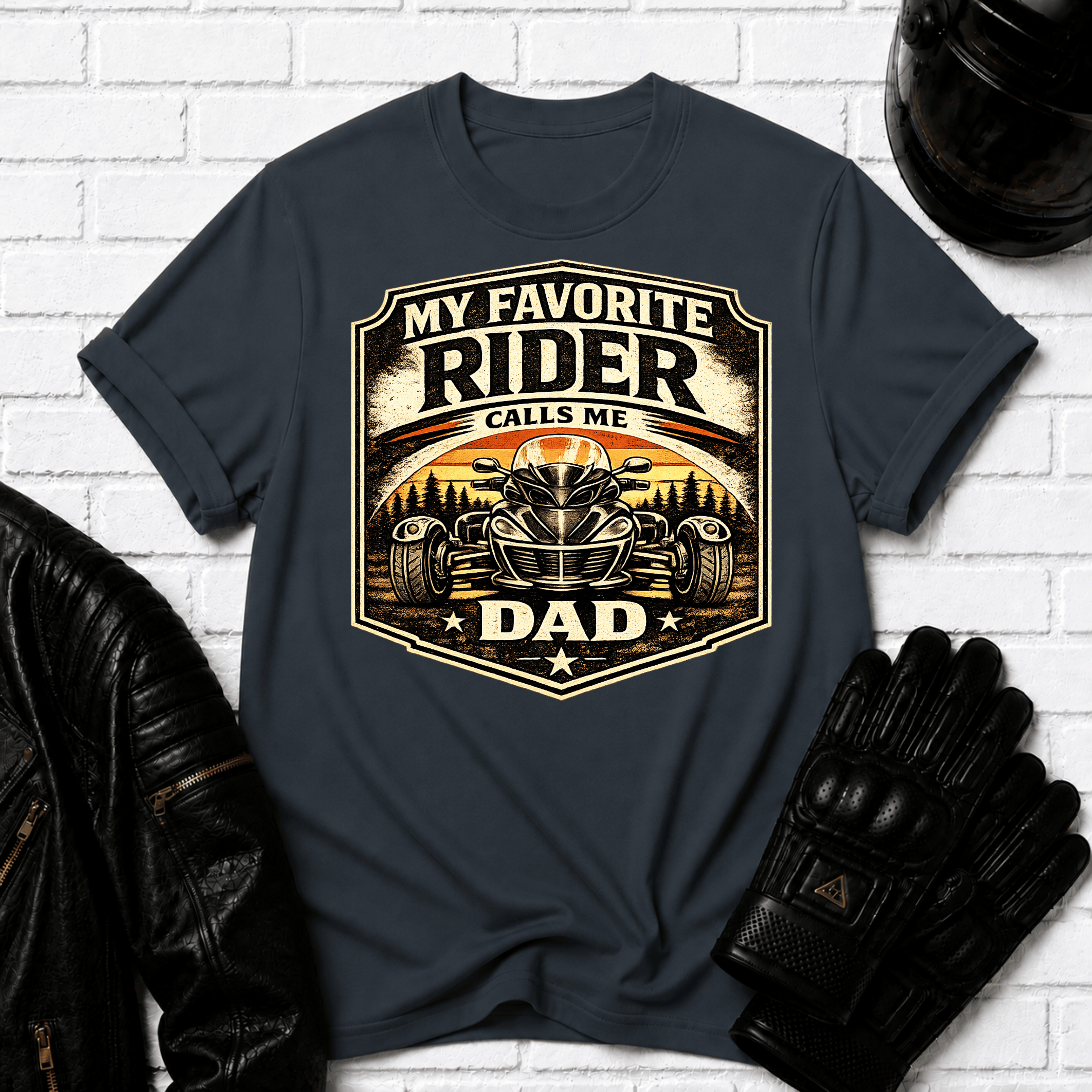 Rider Dad Badge T-Shirt
