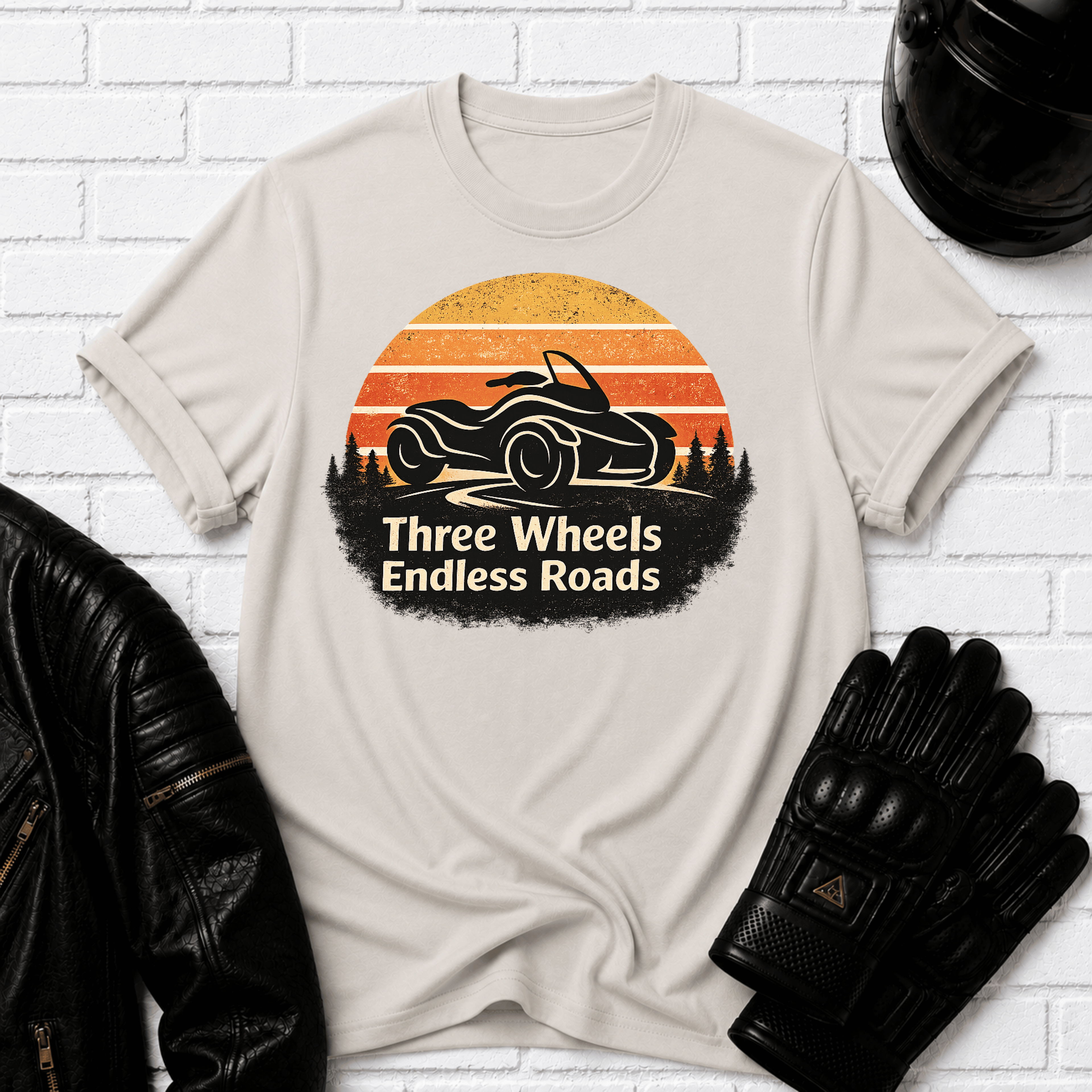 Three Wheels Endless Roads T-Shirt
