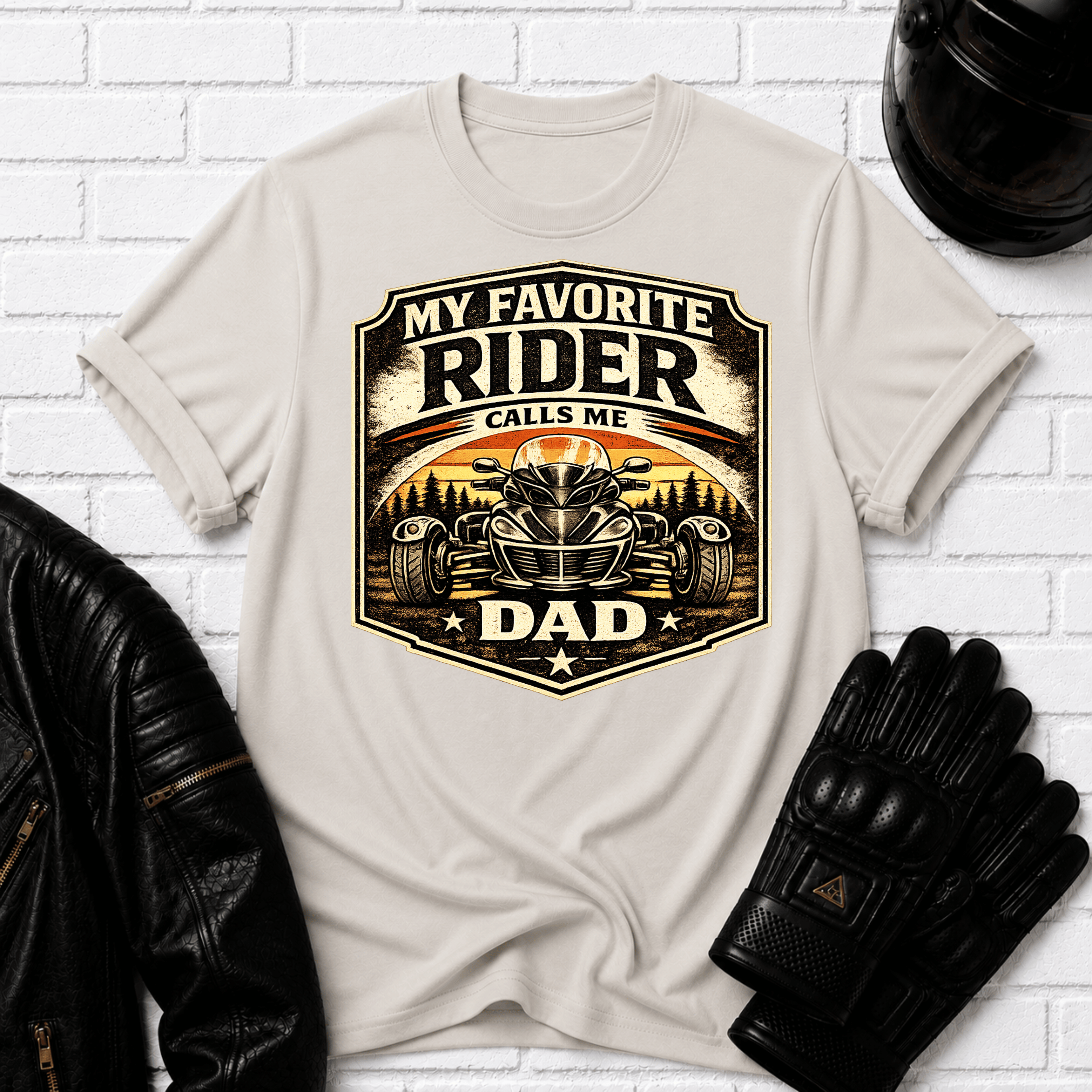 Rider Dad Badge T-Shirt