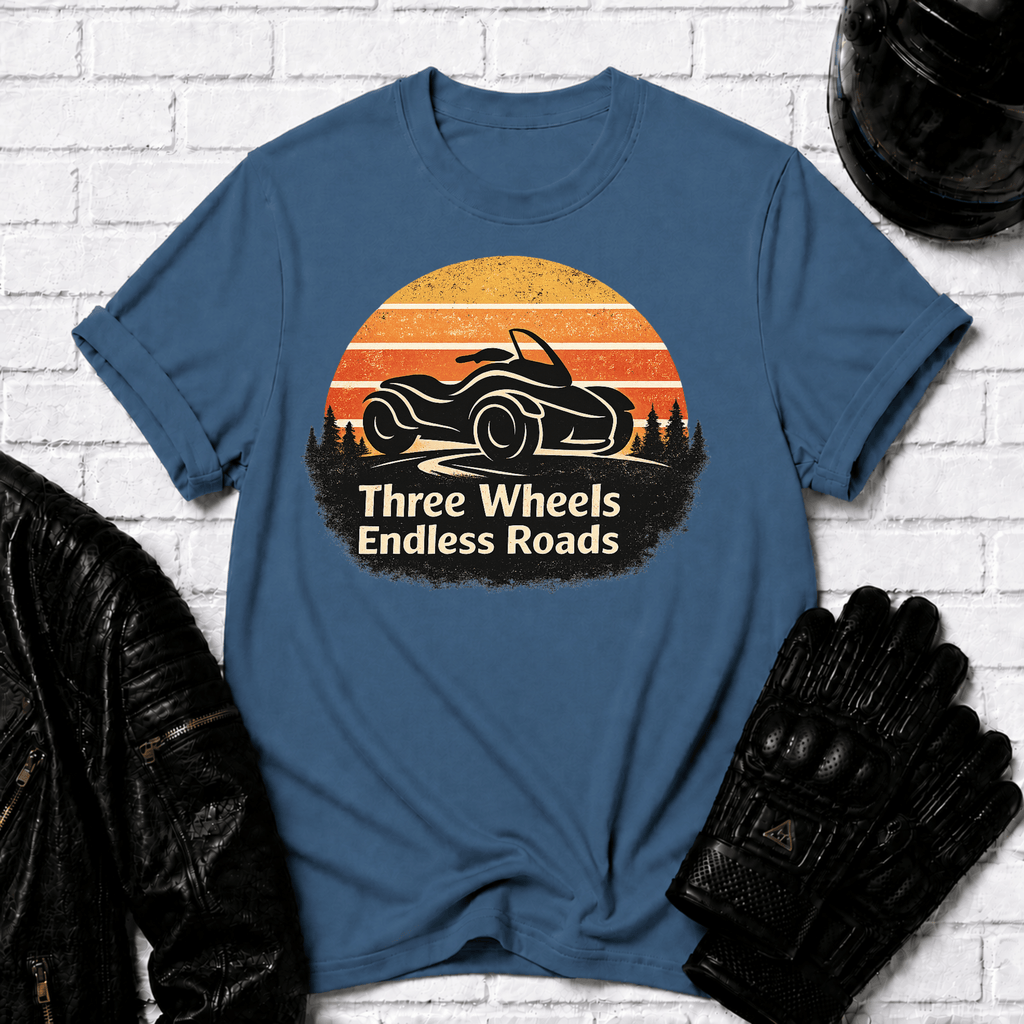 Three Wheels Endless Roads T-Shirt