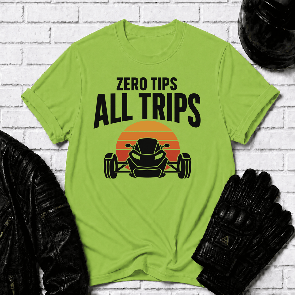 Zero Tips All Trips Sunset T-Shirt