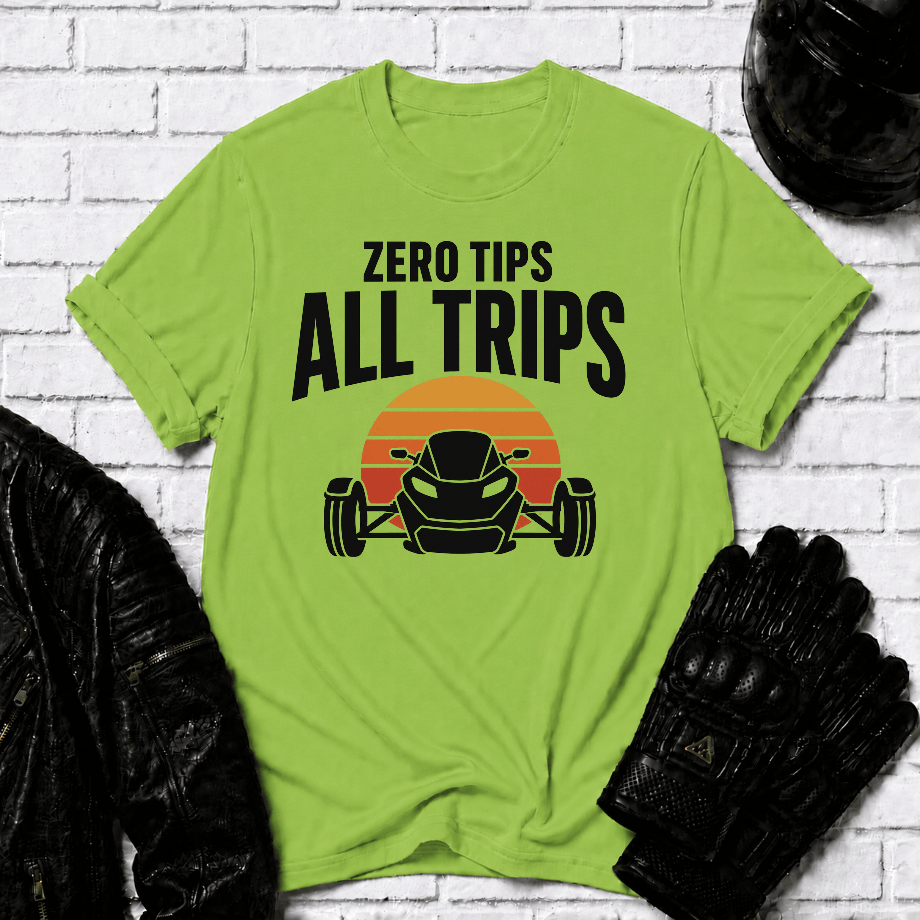 Zero Tips All Trips Sunset T-Shirt