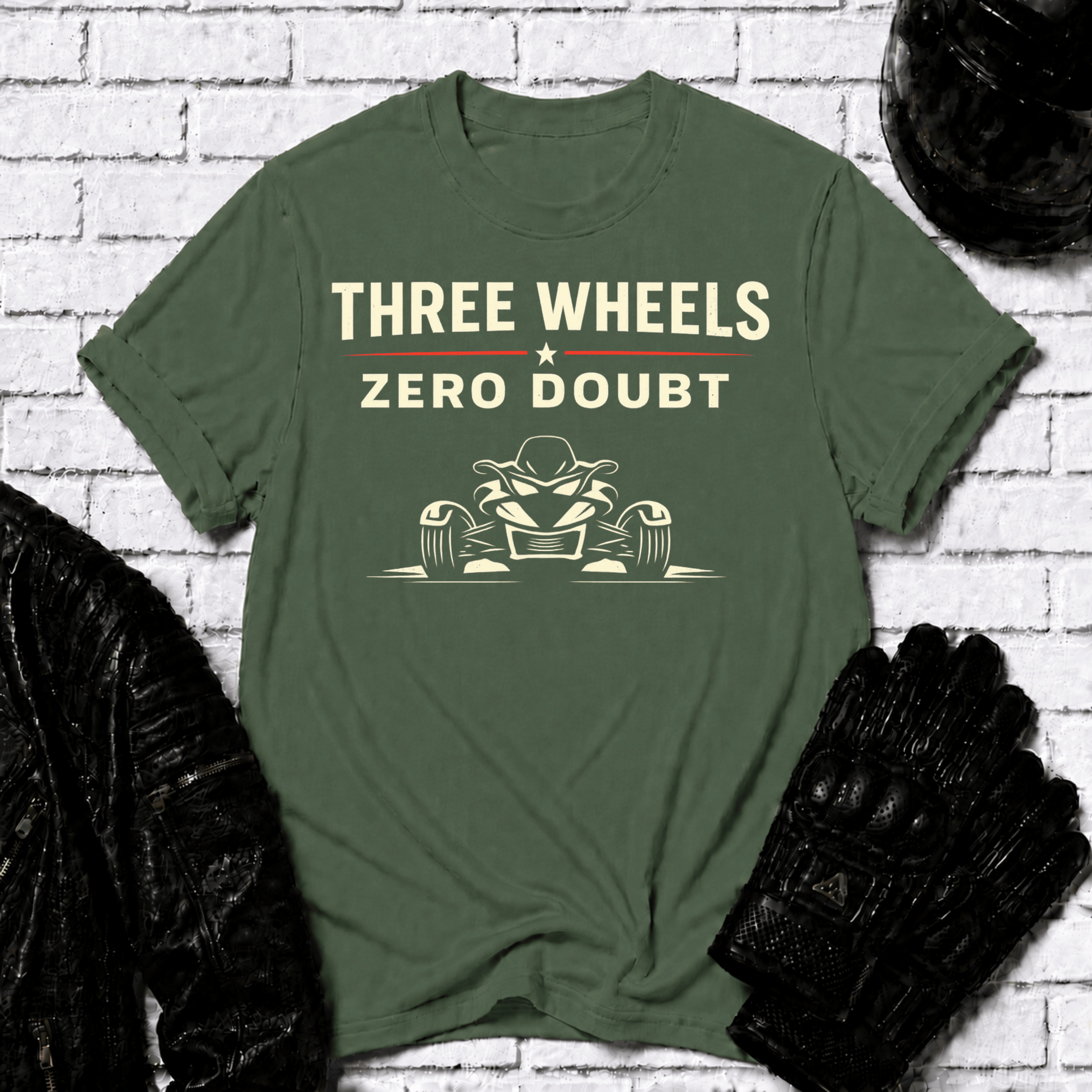 Three Wheels Zero Doubt T-Shirt