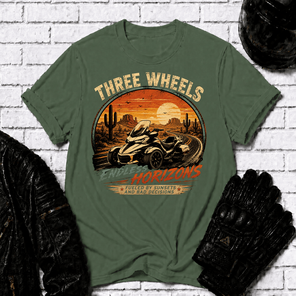 Three Wheels Endless Horizons T-Shirt