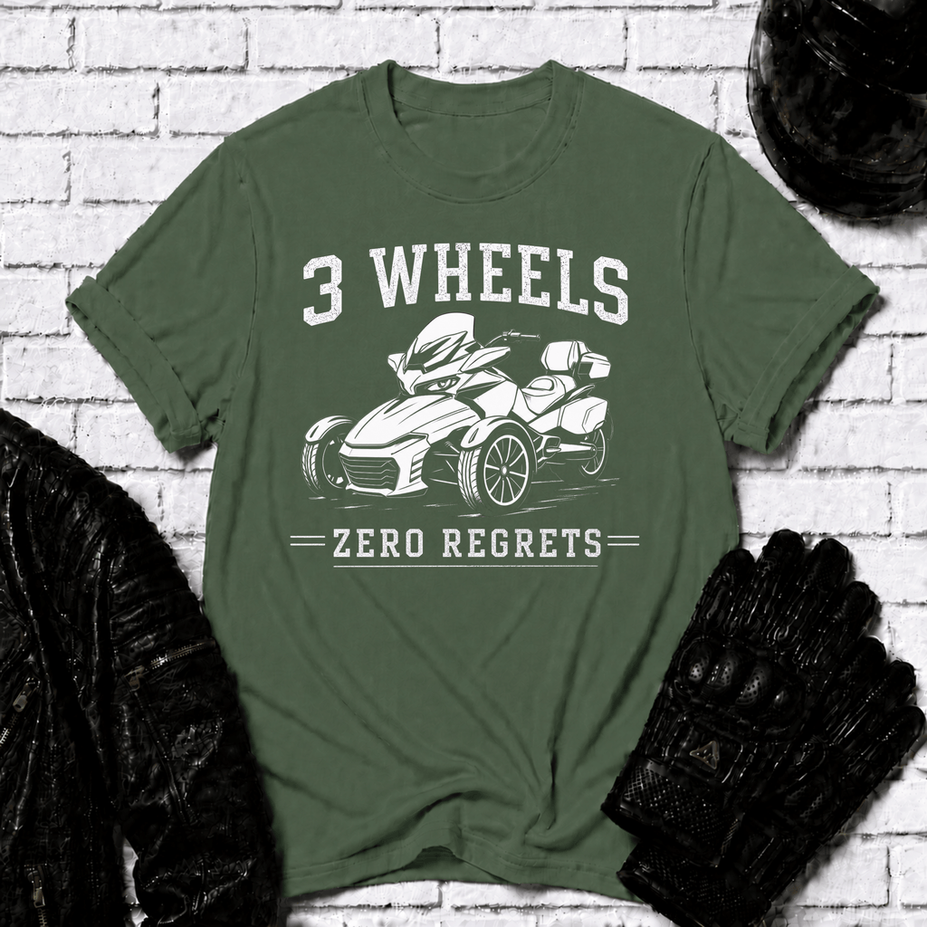 3 Wheels Zero Regrets T-Shirt