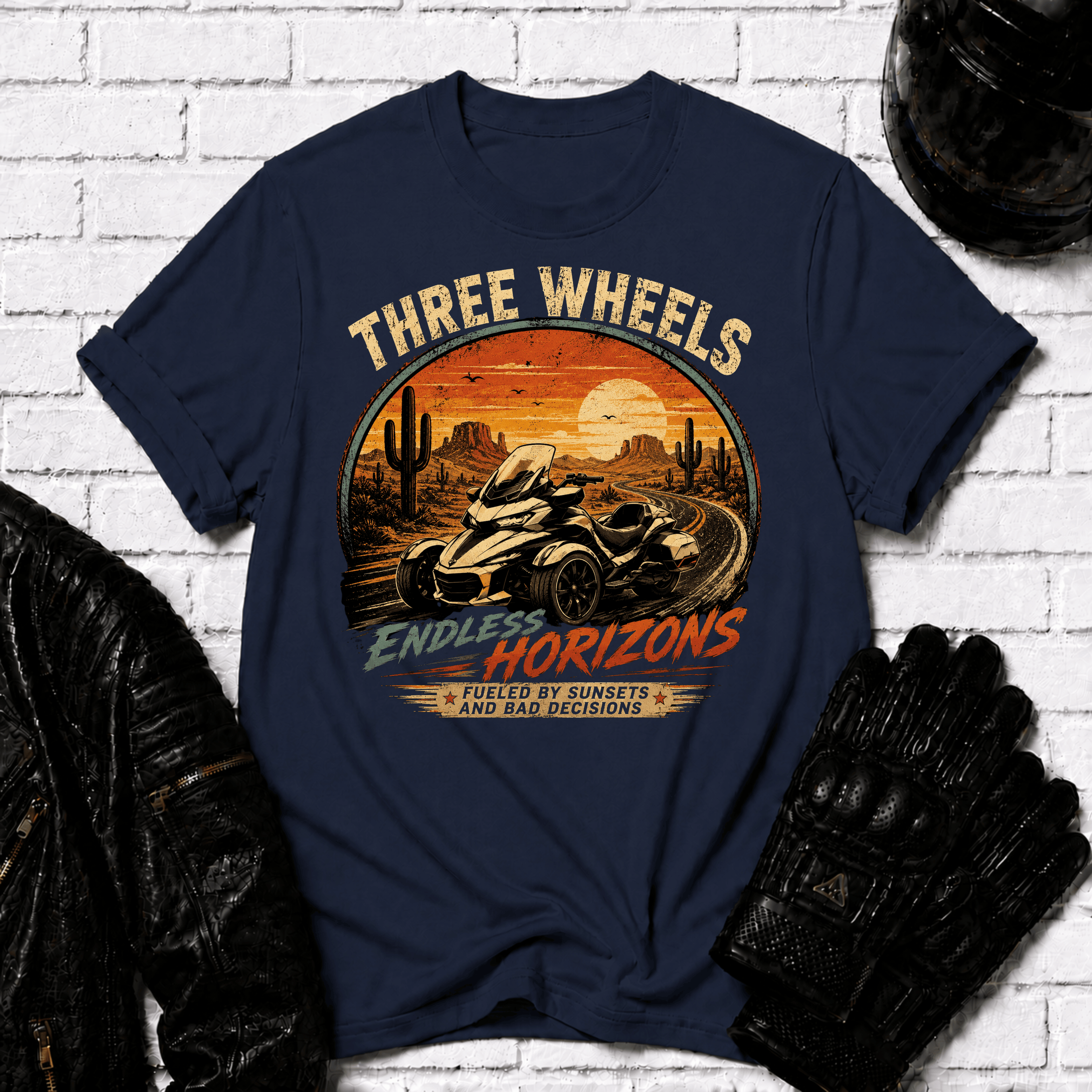 Three Wheels Endless Horizons T-Shirt