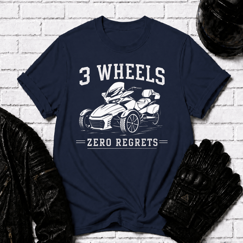 3 Wheels Zero Regrets T-Shirt
