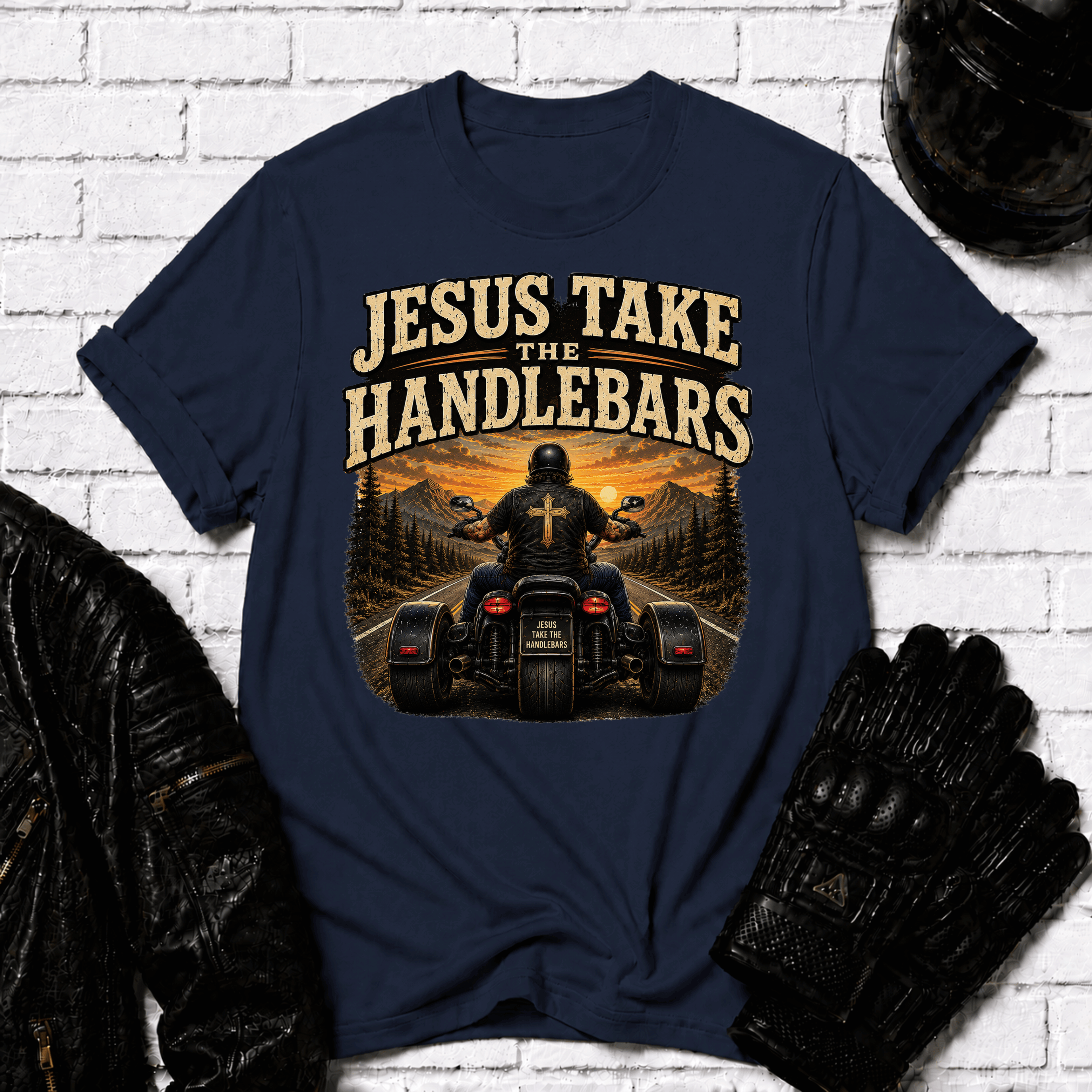 Jesus Take The Handlebars T-Shirt