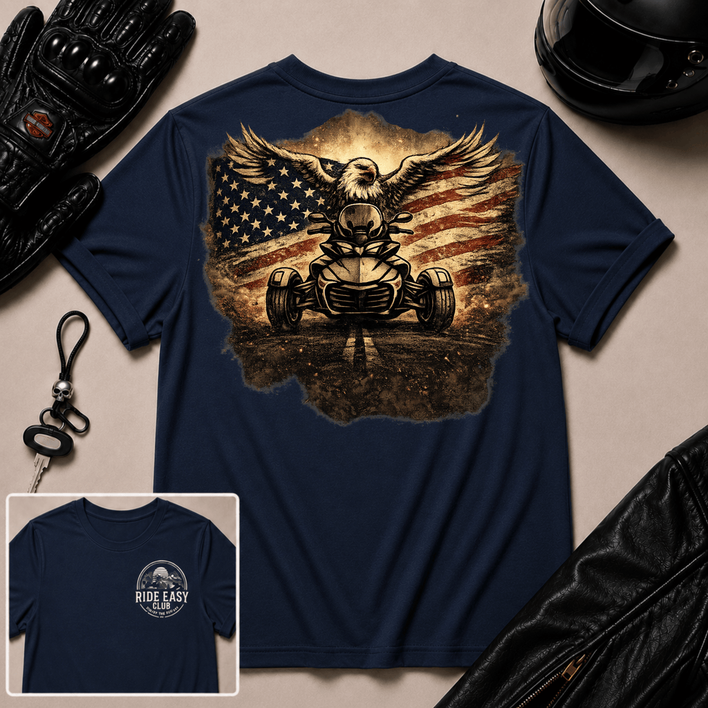 Grunge Eagle Riding Free