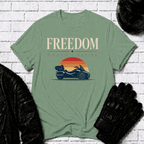 Freedom Doesn't Retire Sunset T-Shirt