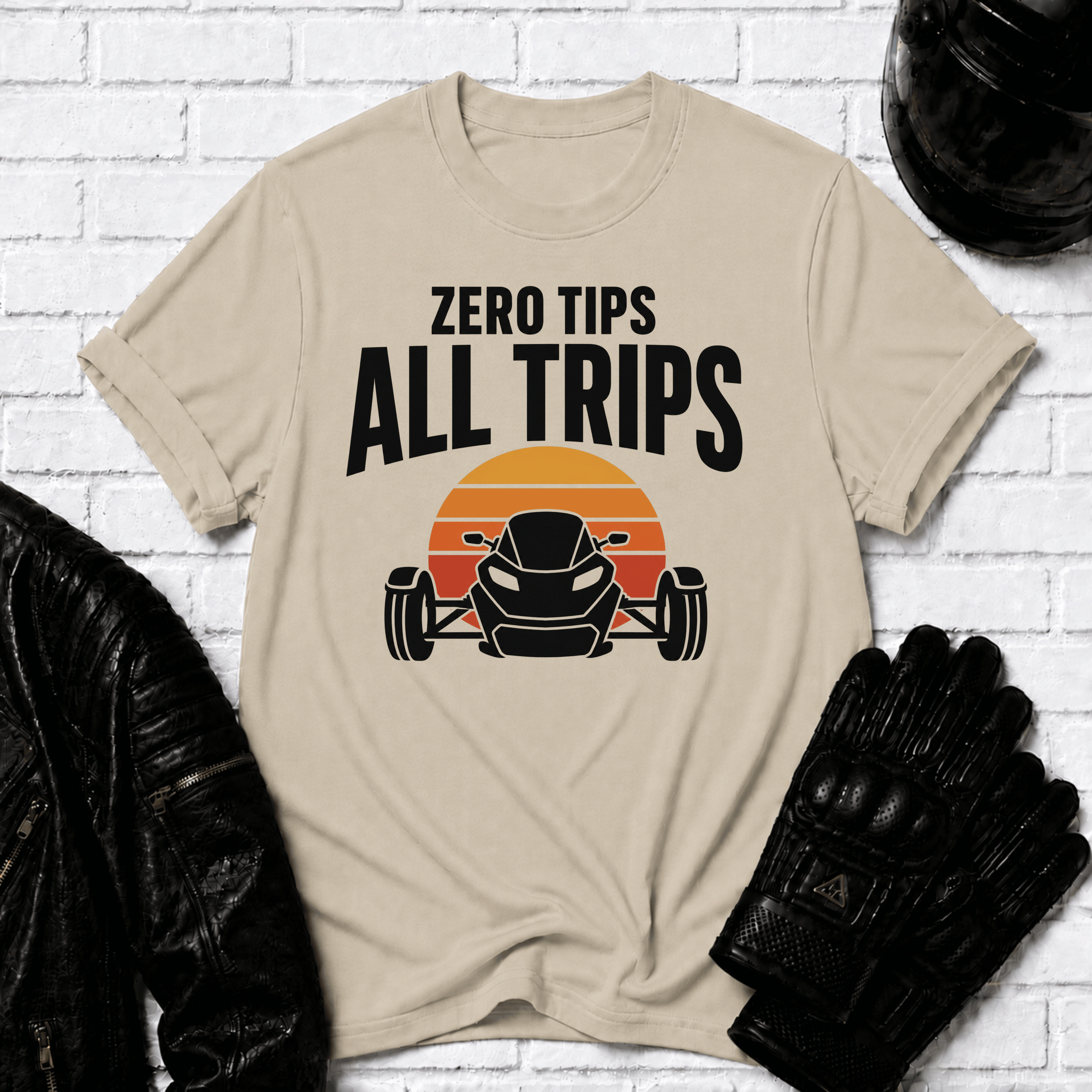 Zero Tips All Trips Sunset T-Shirt