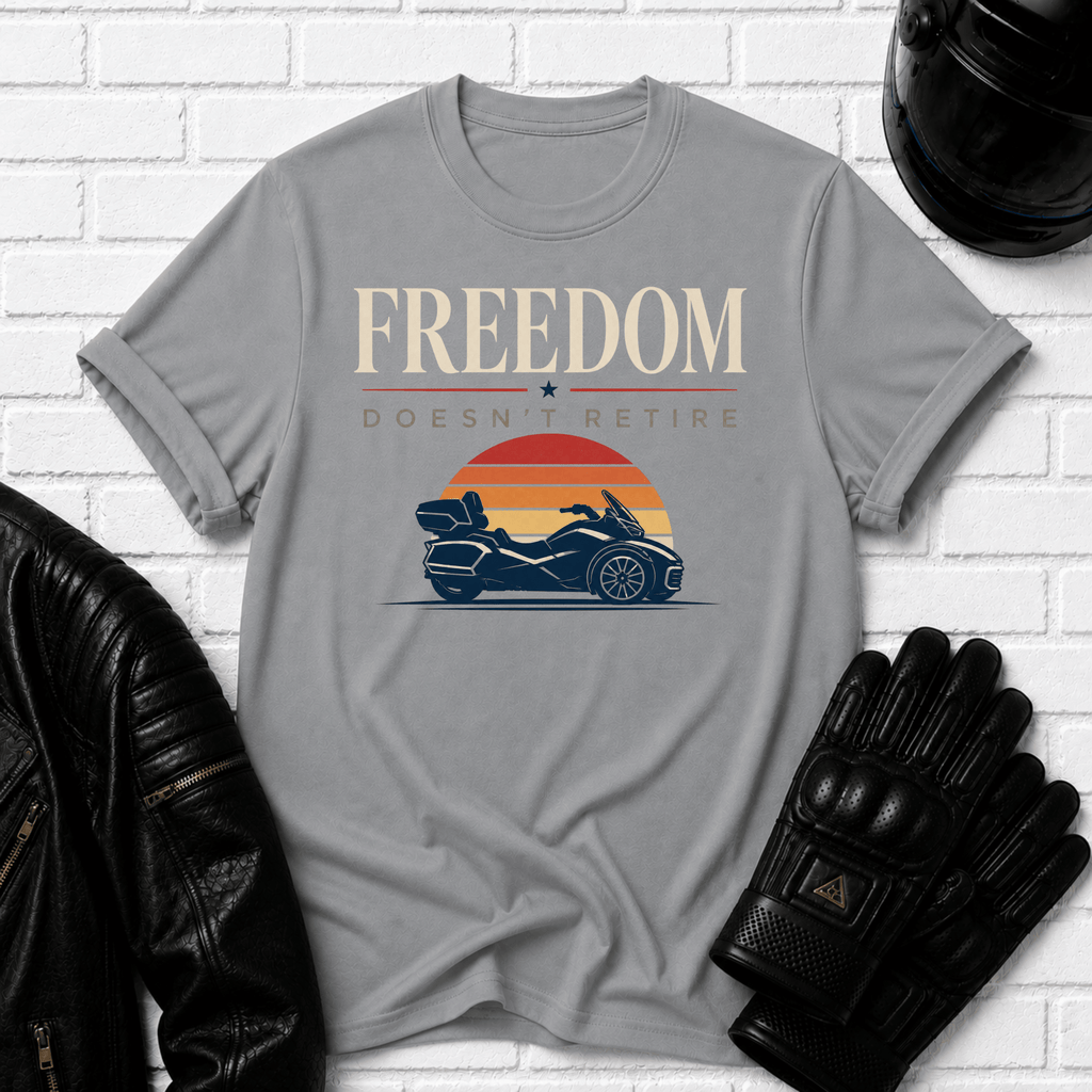 Freedom Doesn't Retire Sunset T-Shirt