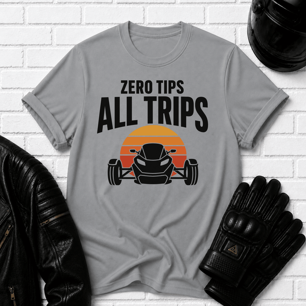 Zero Tips All Trips Sunset T-Shirt