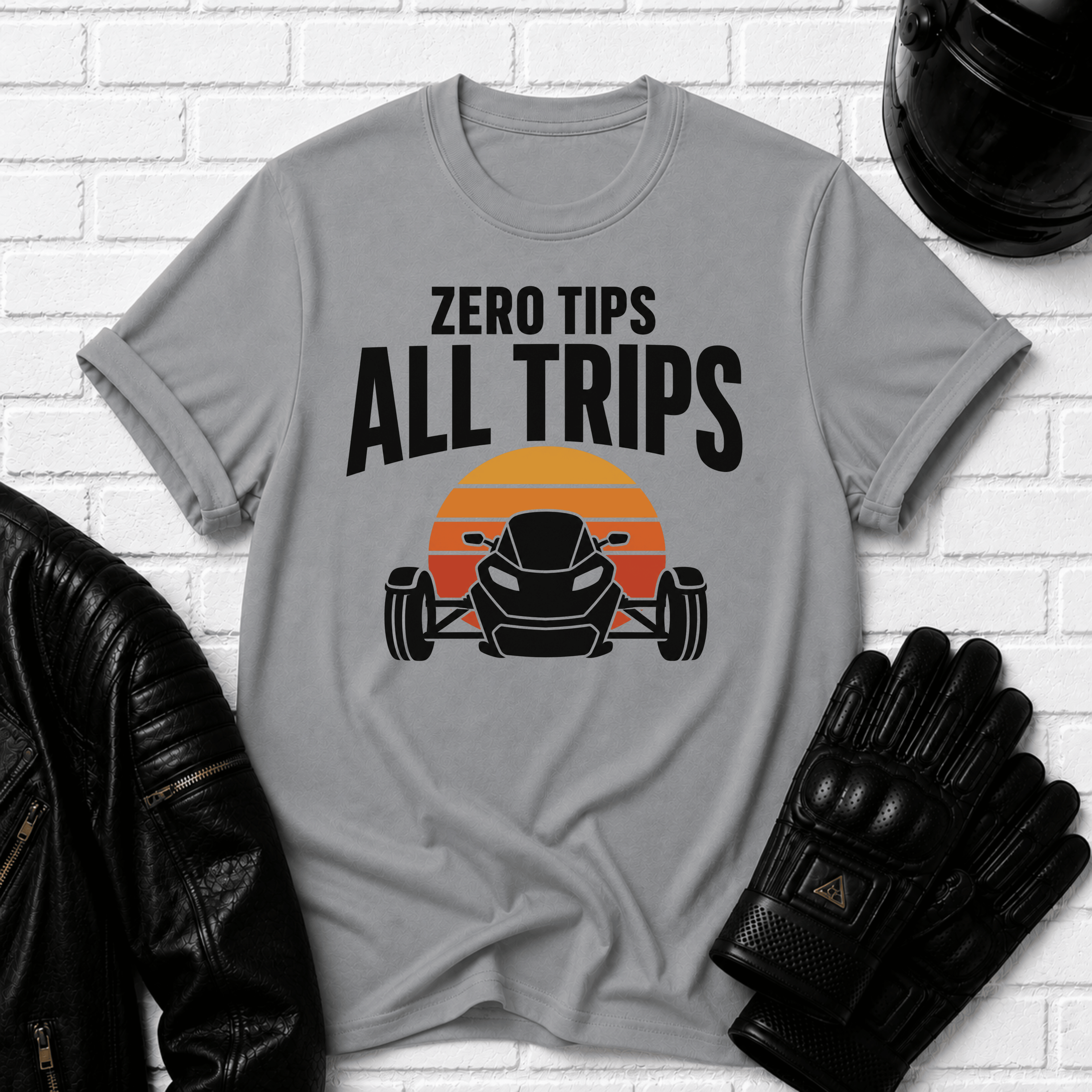 Zero Tips All Trips Sunset T-Shirt