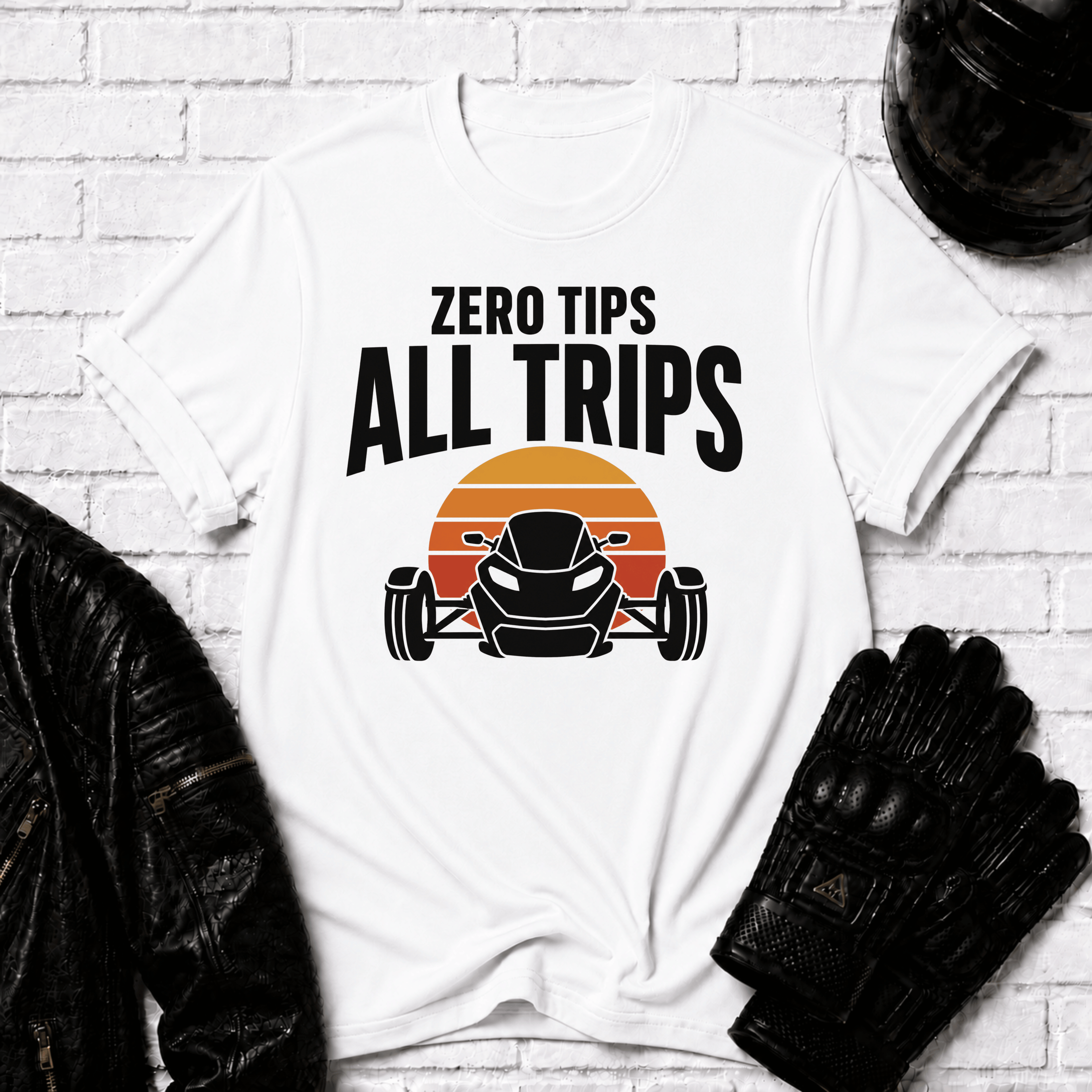 Zero Tips All Trips Sunset T-Shirt