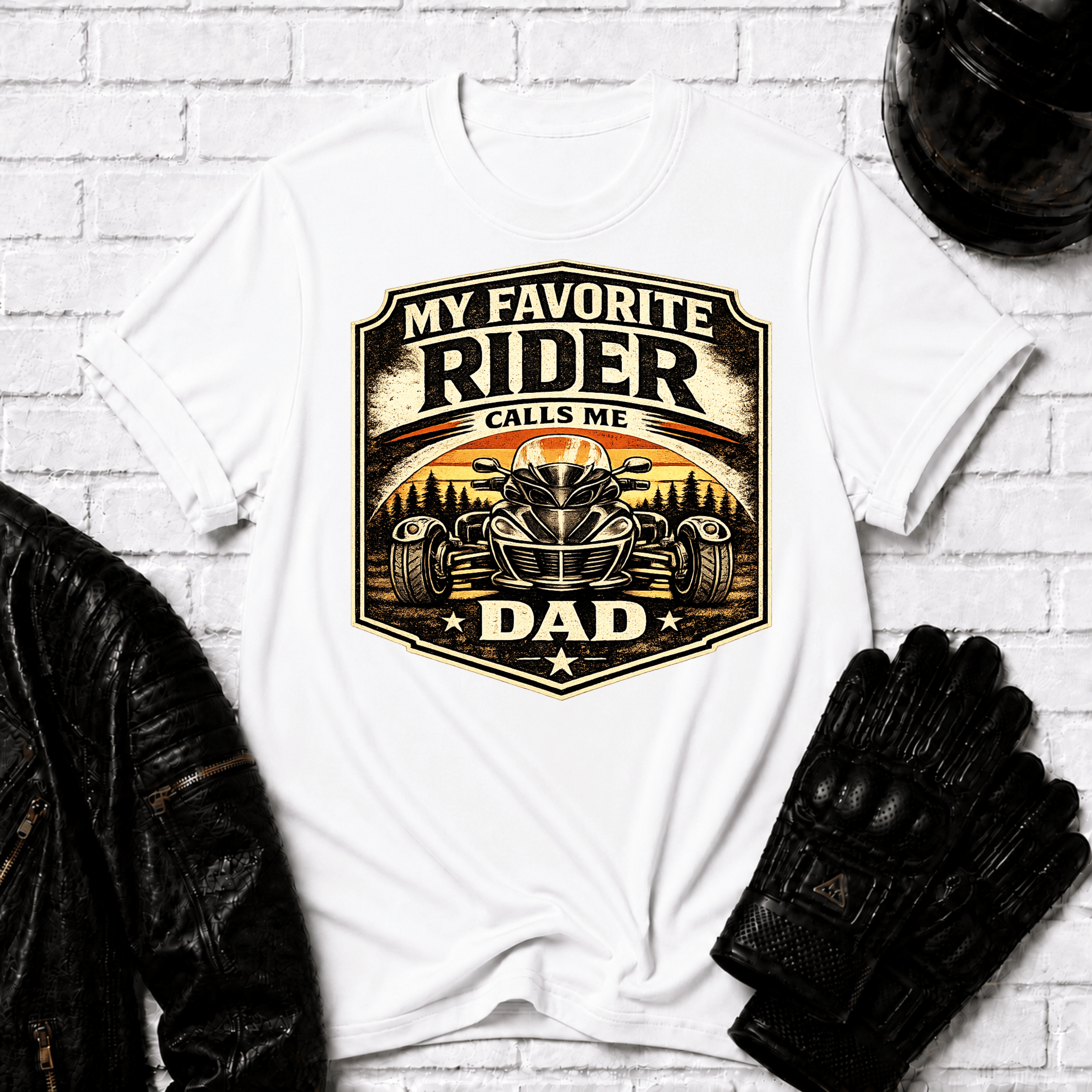 Rider Dad Badge T-Shirt